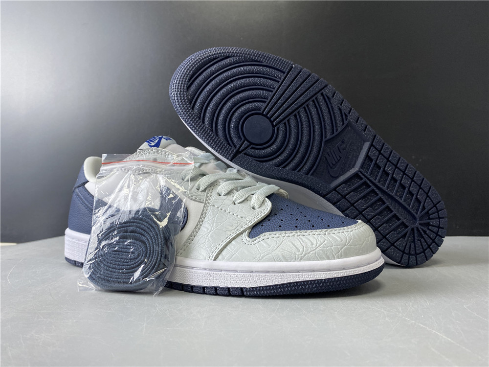 Jordan1 White gray dark blue CW8576-200