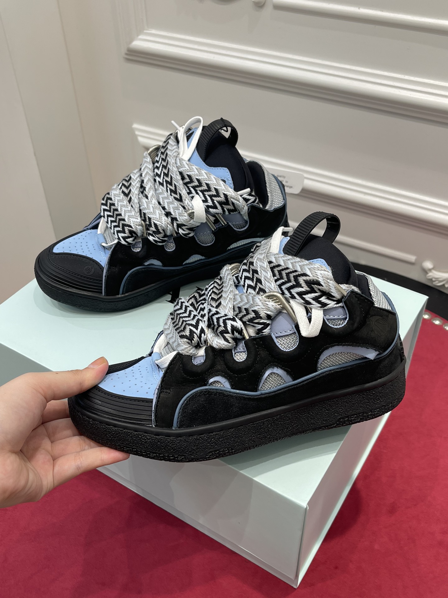 Lanvon Leather Curb Black Light Blue FM-SKRK11-DWSL-P22
