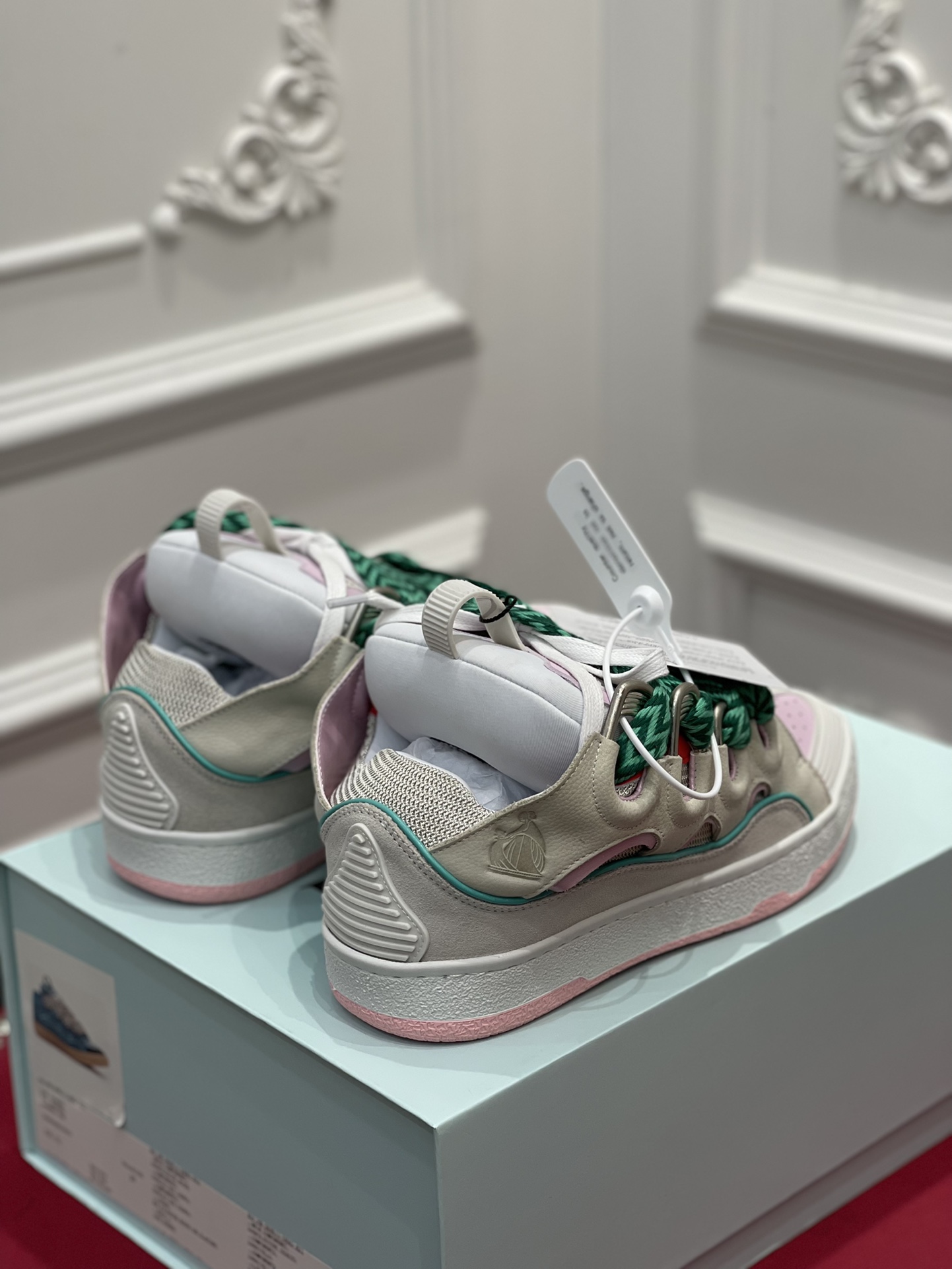 Lanvon Curb SneakerBeige Pink FM-SKRK11-DALL-P225205