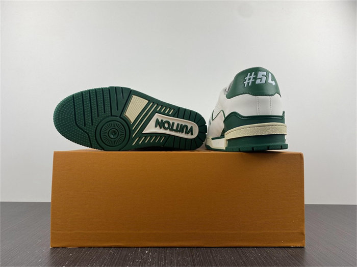 Luis Vitton LV Trainer Sneaker Low White Green 1A54HM